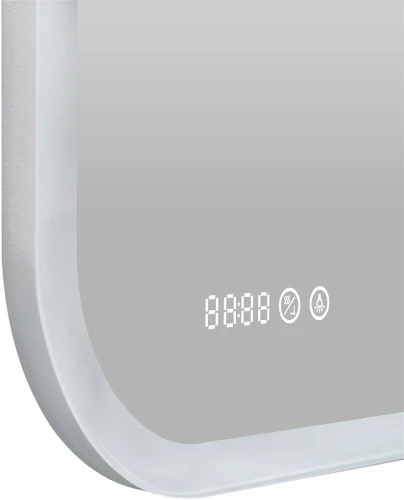 Зеркало Континент Bliss 1200х800 ЗЛП546 с подсветкой с сенсорным выключателем с увеличительным зеркалом с подогревом с часами