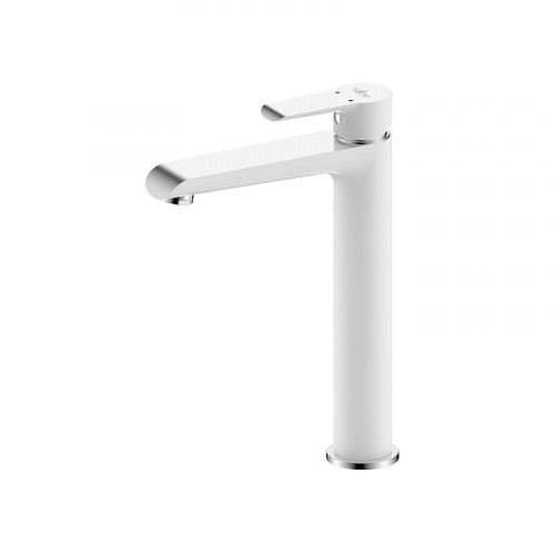Смеситель для раковины Rossinka W W35-14 цвет Белый+Хром