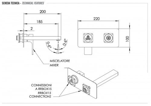 Смеситель для раковины Remer Absolute AU15KBXV цвет Сталь