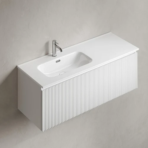 Тумба под раковину Sancos Snob R 1.0 120 L SNR1.0120LW подвесная цвет Bianco