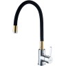Смеситель для кухни Ledeme Rainbow 4898-10L Хром Золото Черный матовый латунь