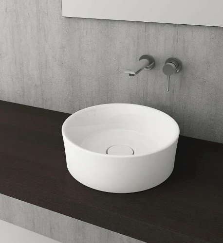 Раковина-чаша Bocchi Vessel 38 1174-001-0125 Белая глянцевая фарфор накладная