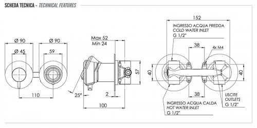 Смеситель для душа Remer Element ET92ZPXV цвет Сталь