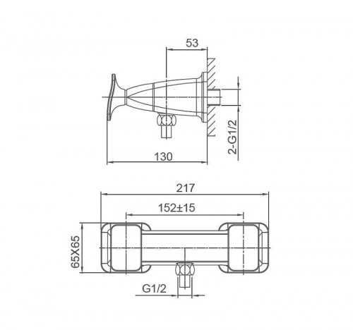 Смеситель для душа Wonzon &amp; Woghand Shakespeare WW-654101-DG цвет Темное золото