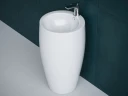 Раковина Laguraty 48 0001K Белая фаянс напольный