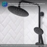 Душевая система Ростовская Мануфактура Сантехники SUS124BL-009DK Черная матовая нержавеющая сталь на стену