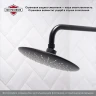 Душевая система Ростовская Мануфактура Сантехники SUS124BL-009DK Черная матовая нержавеющая сталь на стену