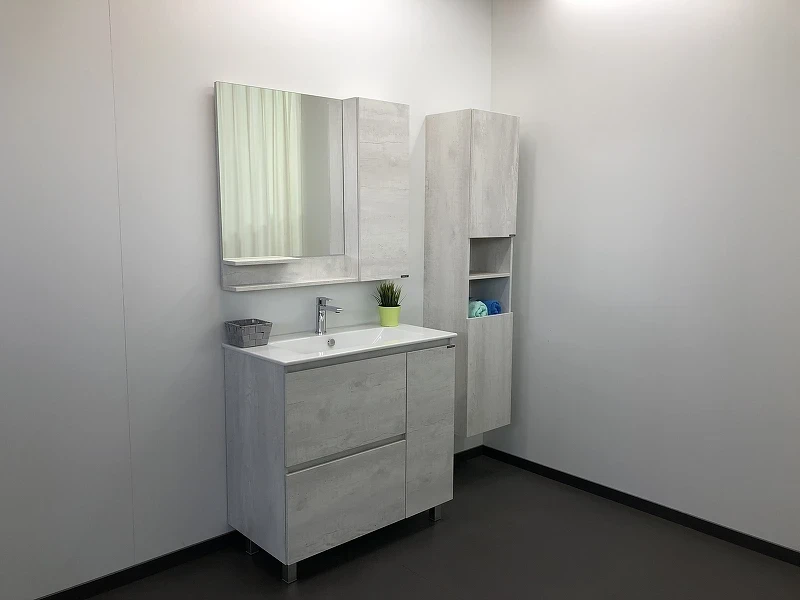 Шкаф пенал Comforty Верона 35 00004137140 подвесной Дуб белый МДФ / ЛДСП