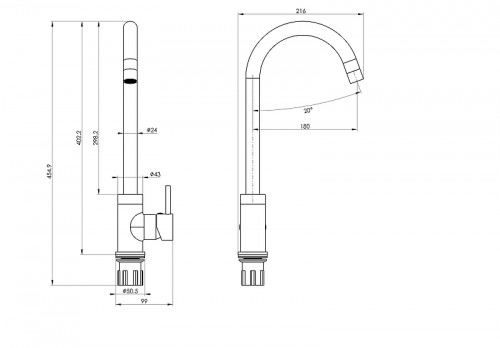 Смеситель для кухни Wonzon &amp; Woghand WW-A21102-MW цвет Белый матовый