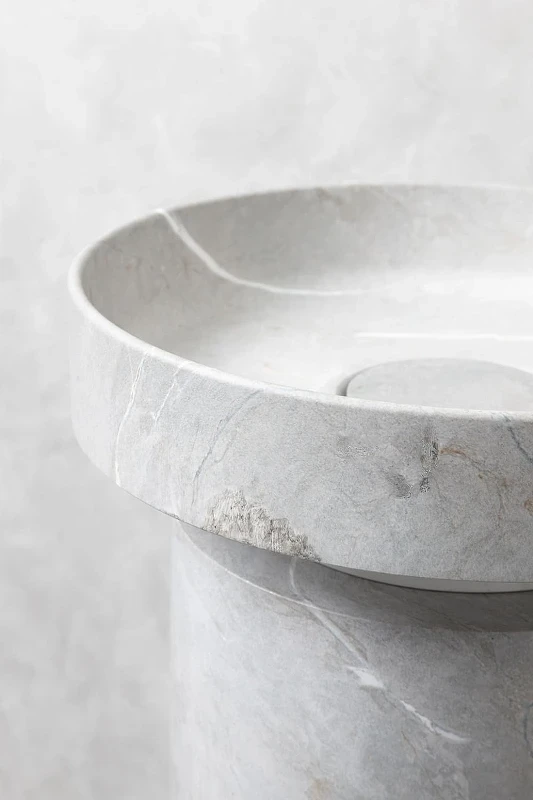 Раковина-чаша Boheme Corian 40 801-GR Amani Grigio искусственный камень (литьевой мрамор) накладная