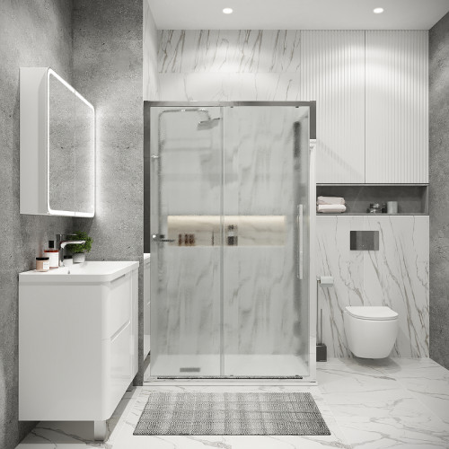 Душевой уголок Grossman Cosmo 100х80 120.K33.02.1080.10.02 профиль Хром стекло шиншилла