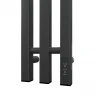 Электрический полотенцесушитель APEXTERMO Sirius 1100x120 SR10112GF с крючками цвет Графит металлик