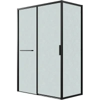 Душевой уголок Grossman Style 110х80 120.K33.05.1180.21.02 профиль Черный матовый стекло шиншилла