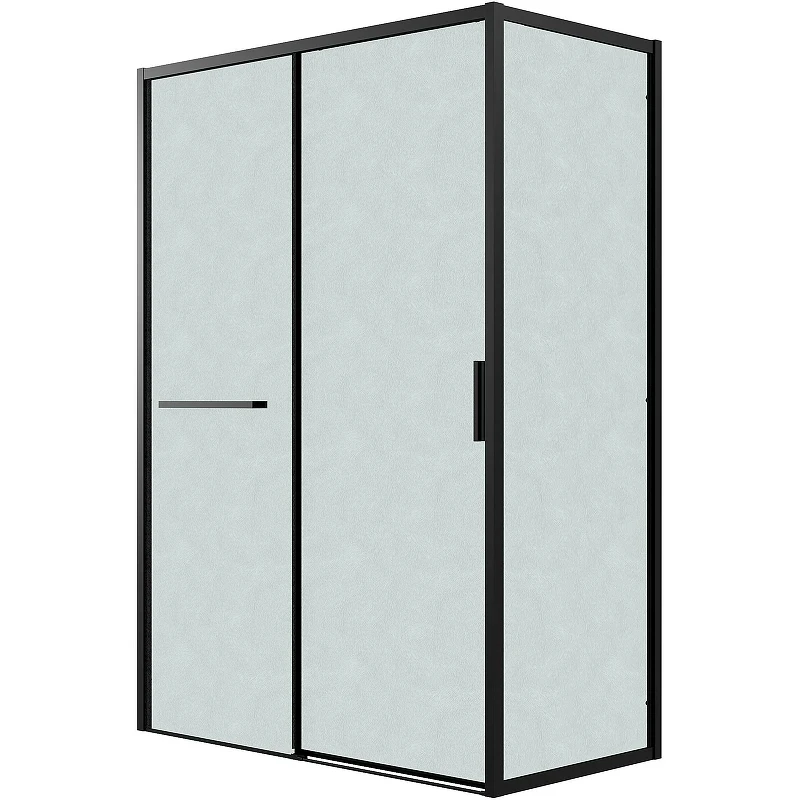 Душевой уголок Grossman Style 110х80 120.K33.05.1180.21.02 профиль Черный матовый стекло шиншилла