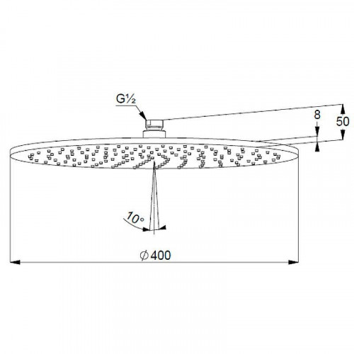 Верхний душ Kludi A-Qa 64340N0-00 Золото брашированное