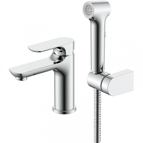 Смеситель для раковины Raglo R03.12 с гигиеническим душем Хром латунь