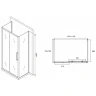 Душевой уголок Abber Schwarzer Diamant 110x75 AG30110BH-S75B-S75B профиль Черный стекло прозрачное