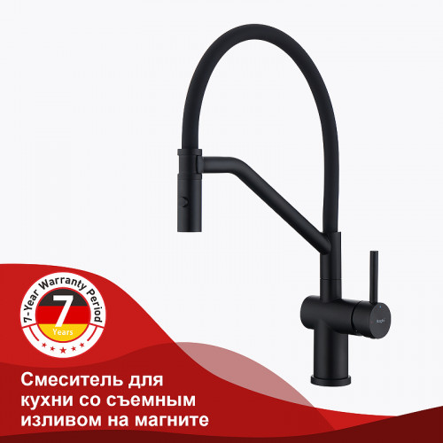 Смеситель для кухни Raglo R86.41.06 Черный матовый латунь