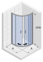 Душевой уголок Riho Hamar 2.0 R309 90x90 G007002123 профиль Сатин стекло прозрачное