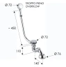 Слив-перелив Remer 96LICCDO click-clack цвет Золото глянцевое