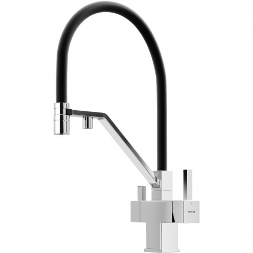 Смеситель для кухни Sancos Loro SC4007CH Хром Черный латунь