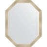Зеркало Evoform Octagon 70x90 BY 7044 в багетной раме - Травленое серебро 59 мм стекло