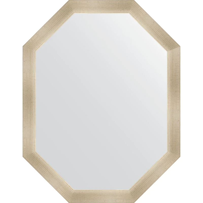 Зеркало Evoform Octagon 70x90 BY 7044 в багетной раме - Травленое серебро 59 мм стекло