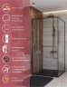 Душевой уголок Cezares Lux 100x80 LUX-AH-FS-11-100/80-C-GM профиль Оружейная сталь стекло прозрачное