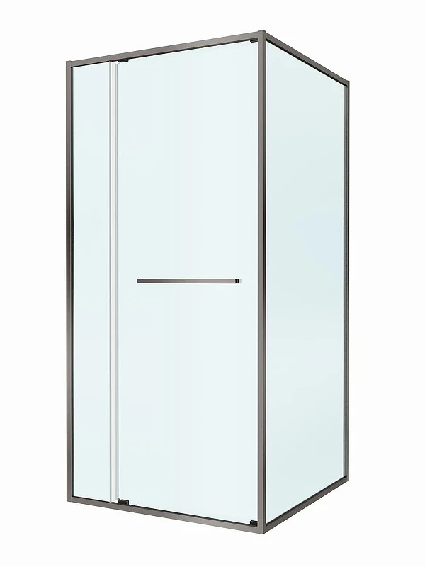 Душевой уголок Cezares Lux 100x80 LUX-AH-FS-11-100/80-C-GM профиль Оружейная сталь стекло прозрачное