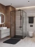 Душевой уголок Cezares Lux 100x80 LUX-AH-FS-11-100/80-C-GM профиль Оружейная сталь стекло прозрачное
