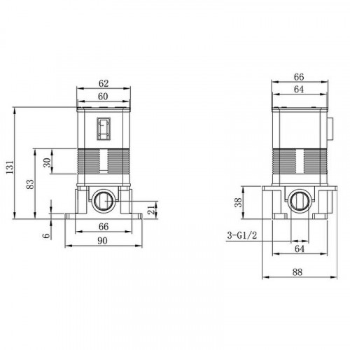 Смеситель для душа Caprigo Adria-Uno 02-550-vot Бронза латунь встраиваемый