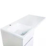 Раковина Orange 100 L ST-100RAL с местом под стиральную машину Белая искусственный камень (литьевой мрамор) полувстраиваемая, с местом под стиральную машину