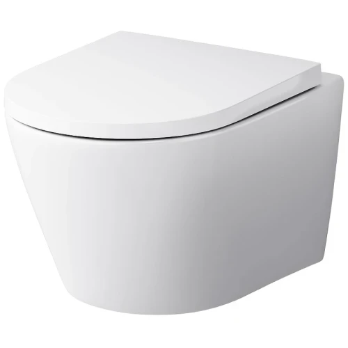 Комплект унитаза с инсталляцией AM.PM Sense FlashClean IS110101.741701 с сиденьем Микролифт и Белой глянцевой клавишей смыва фарфор подвесной
