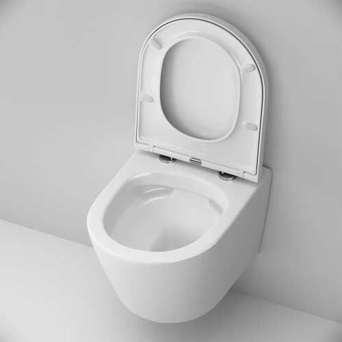 Комплект унитаза с инсталляцией AM.PM Sense FlashClean IS110101.741701 с сиденьем Микролифт и Белой глянцевой клавишей смыва фарфор подвесной