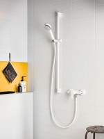 Смеситель для душа Kludi Pure Easy 378419165 Белый Хром латунь на стену однорычажный