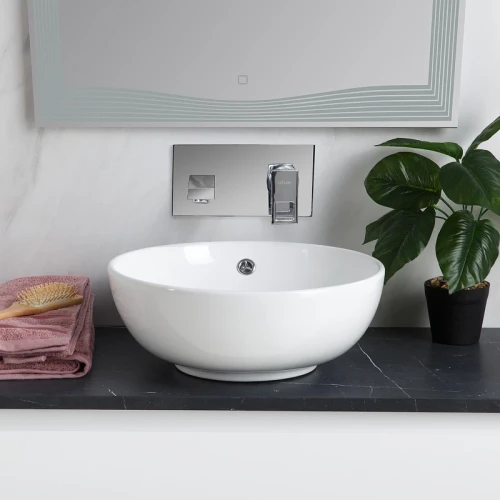 Раковина-чаша BelBagno 43 BB1077 Белая фаянс накладная