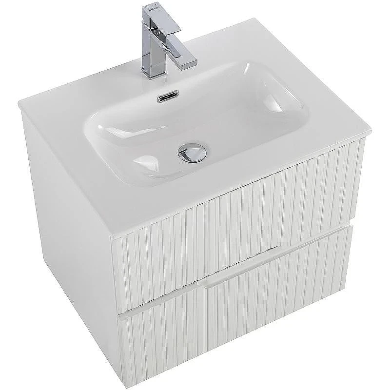 Тумба под раковину Cezares Duet-N 60 DUET-N-600-2C-SO-BL подвесная Bianco Lucido