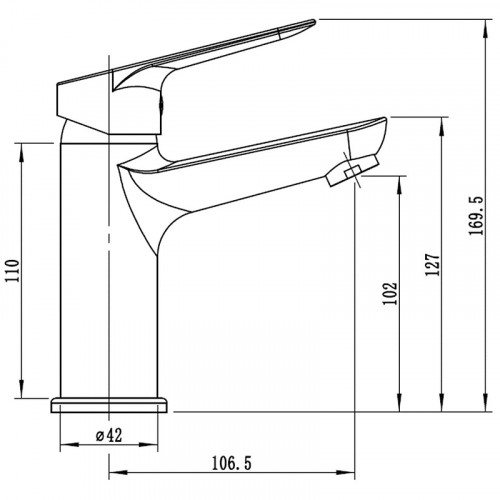 Смеситель для раковины ESKO Kazan KZ26 Хром латунь