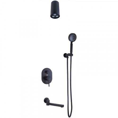 Душевая система Bronze de Luxe Scandi 14582-501B Черная латунь встраиваемый