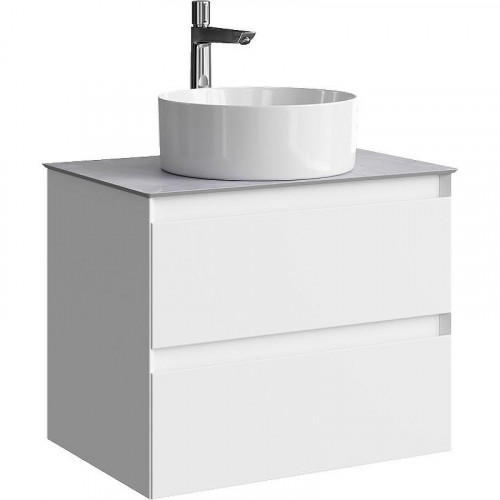 Тумба под раковину Aqwella Geometria 65 GE01652WM подвесная Белая матовая