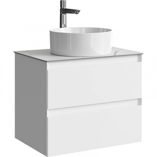 Тумба под раковину Aqwella Geometria 65 GE01652WM подвесная Белая матовая