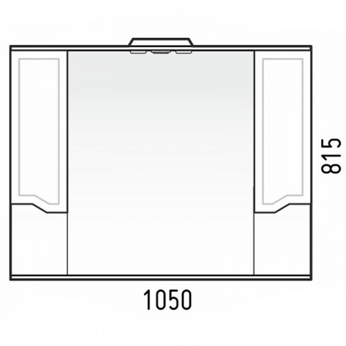 Зеркало со шкафом Corozo Мирра 105/С SD-00001545 с подсветкой Белое с механическим выключателем МДФ / ЛДСП, стекло