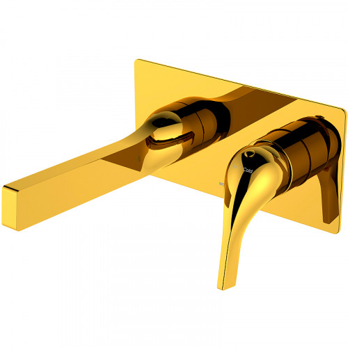 Смеситель для раковины WasserKRAFT Sauer 7130 Золото латунь встраиваемый