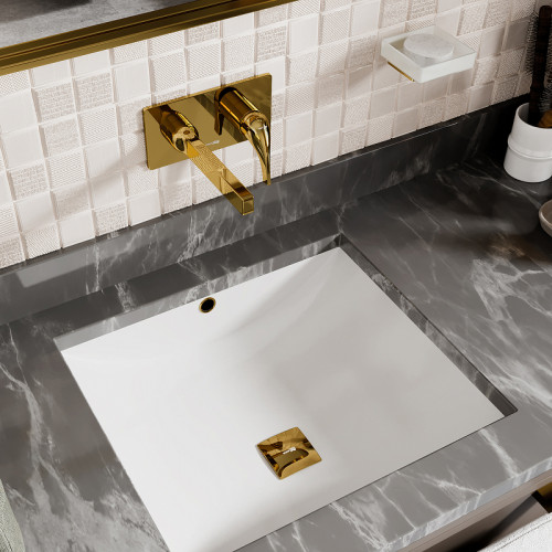 Смеситель для раковины WasserKRAFT Sauer 7130 Золото латунь встраиваемый