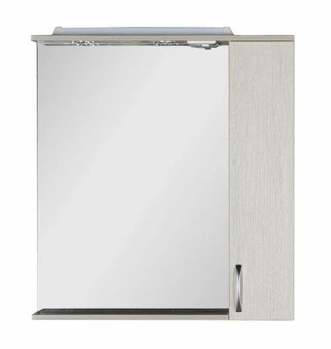 Зеркало со шкафом Aquanet Донна 80 R 169039 с подсветкой Белый дуб