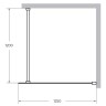 Душевая перегородка Cezares Liberta 125 LIBERTA-L-1-125-120-C-NERO профиль Черный матовый стекло прозрачное