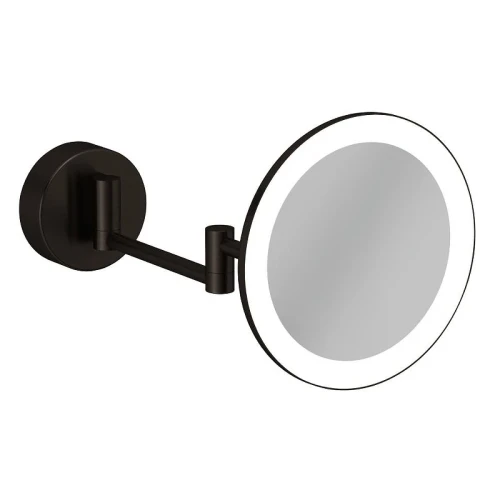 Косметическое зеркало Kludi Vela R 58995N2W с подсветкой цвет Оружейная сталь брашированная