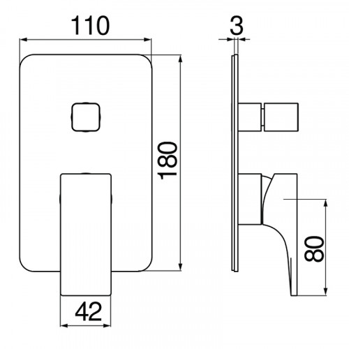Смеситель для душа Nobili Seven SE124100/ECR Хром латунь встраиваемый