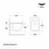 Унитаз Sintesi Balti SIN-TS-BLT-171 подвесной Белый с сиденьем Микролифт