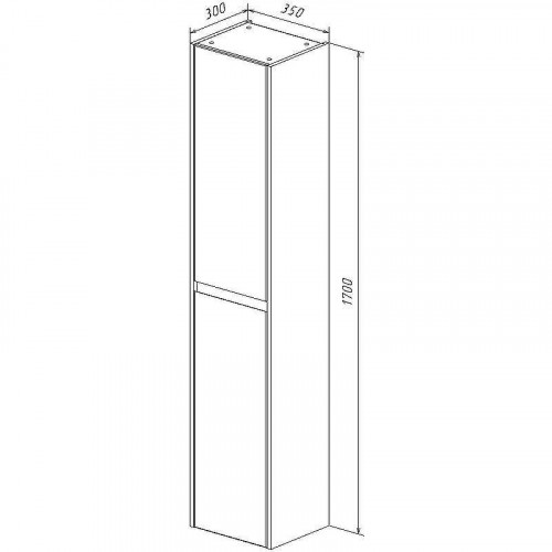 Шкаф пенал Lemark Combi 35 LM03C35P-black подвесной Белый глянец